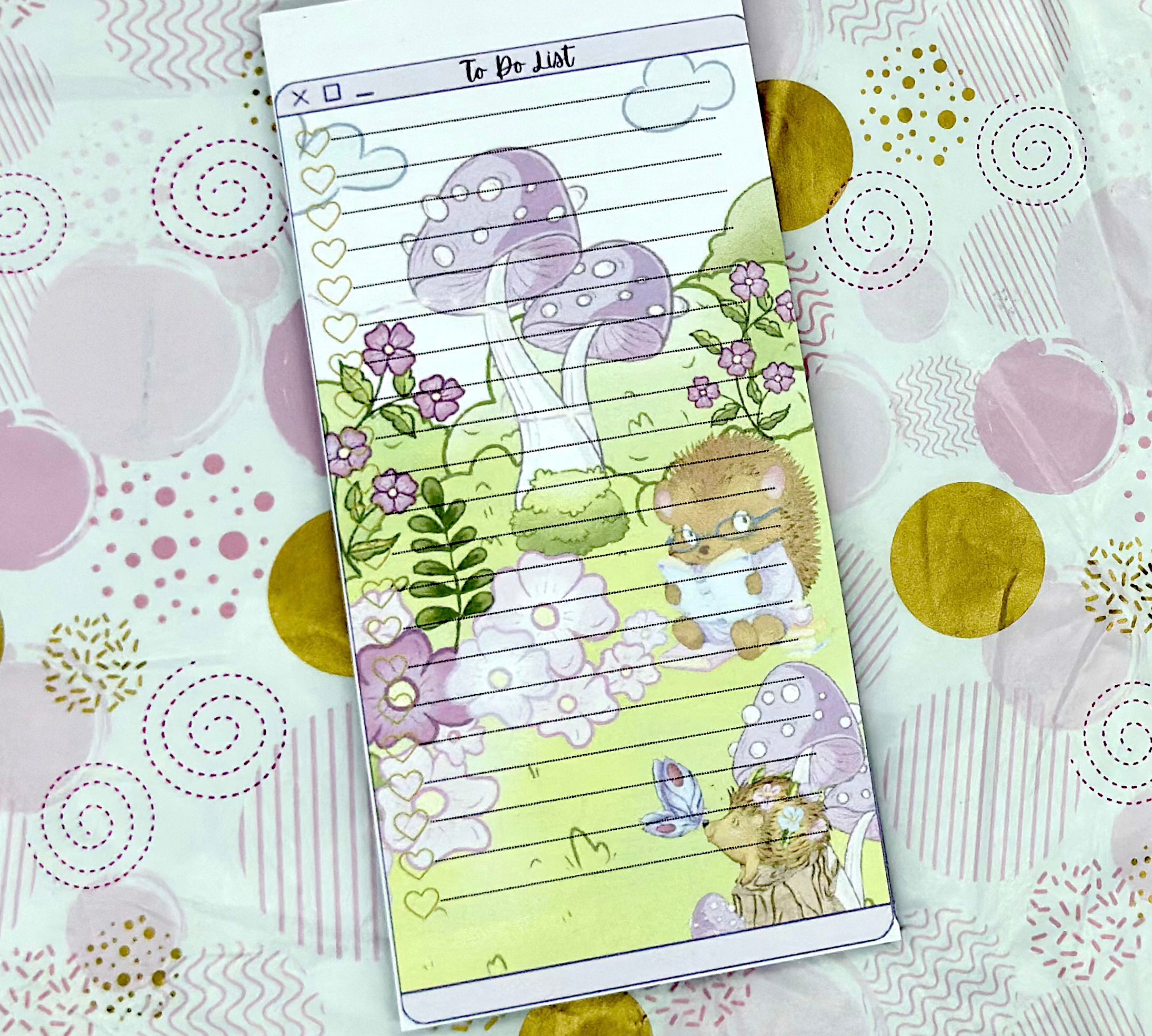 Porcu-Fine To Do List Pad Barb Wire Designs