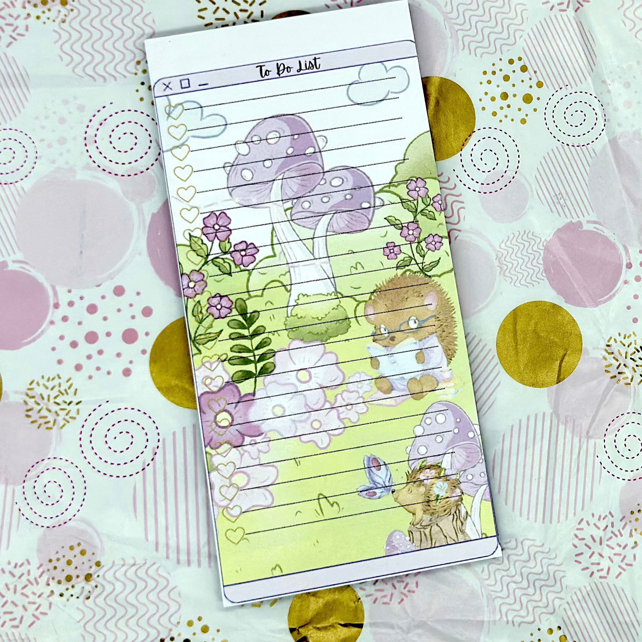 Porcu-Fine To Do List Pad Barb Wire Designs