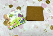 Blue Bear-ies MDF Coaster blueberries and bears