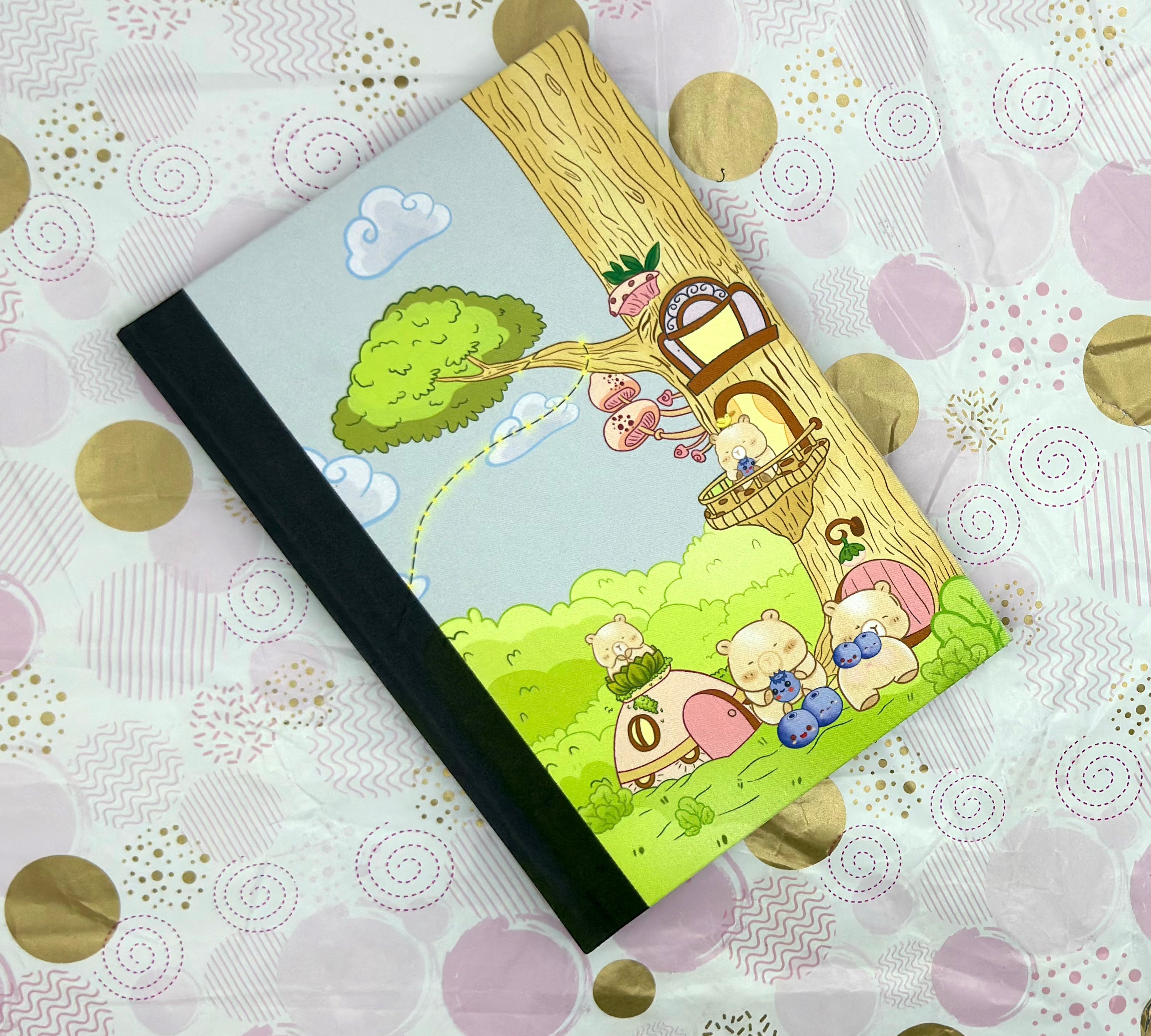 Blue Bearies Notebook - Barb Wire Designs