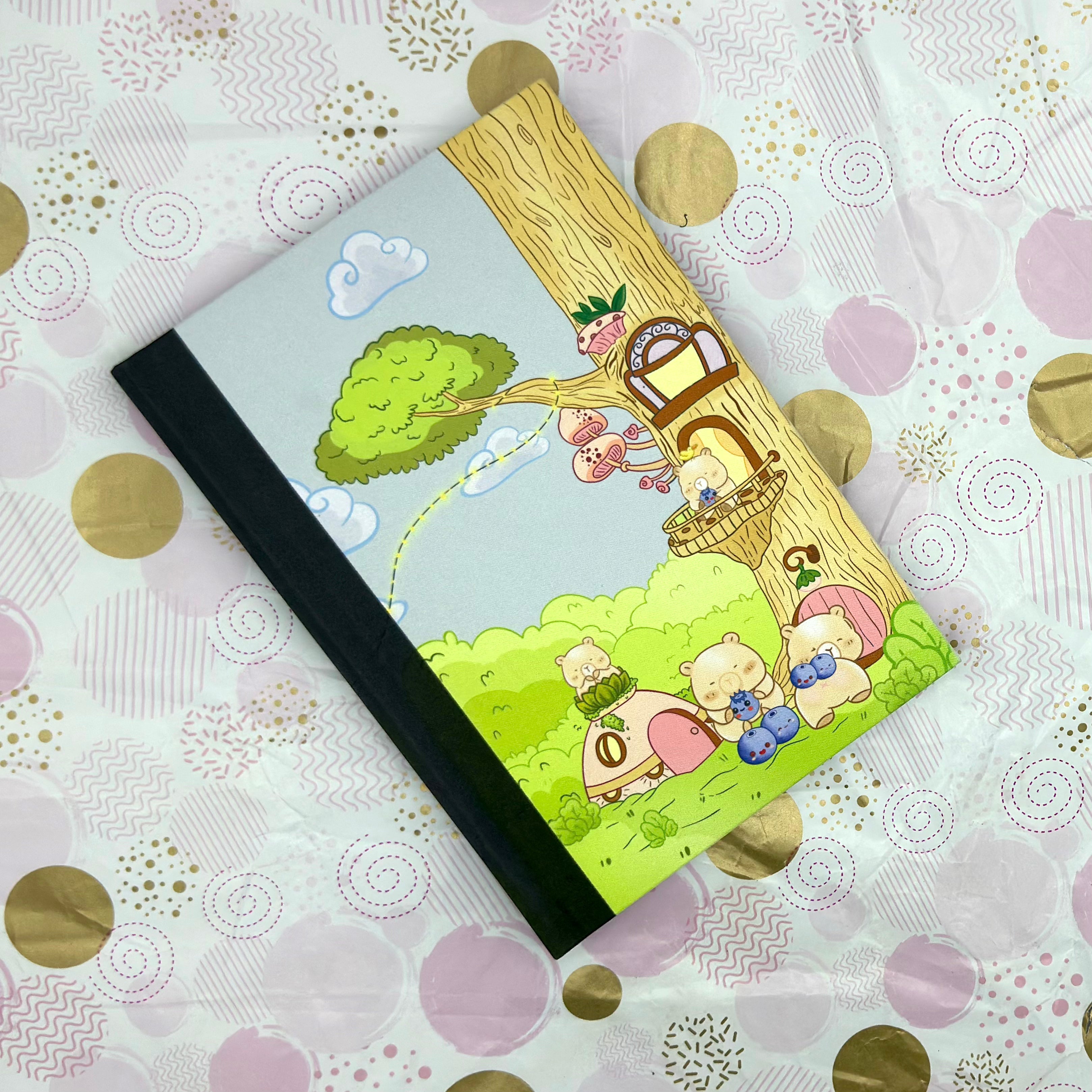 Blue Bear-ies  Fabric Notebook