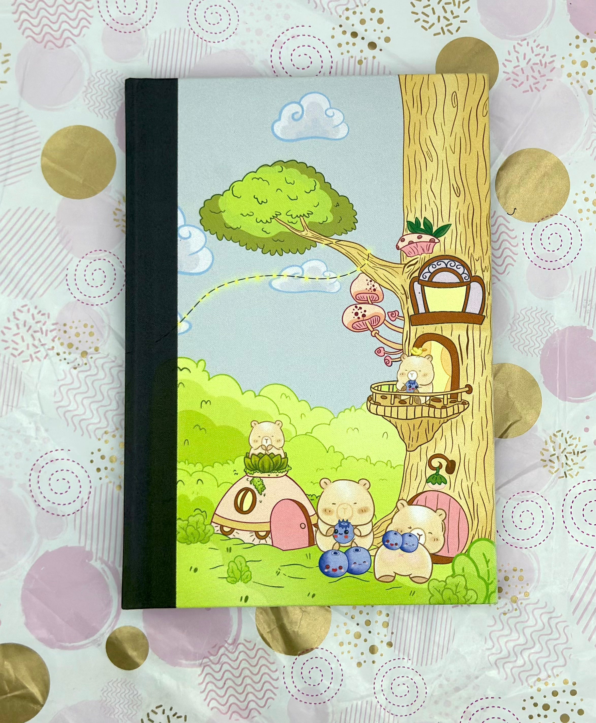 Blue Bear-ies  Fabric Notebook