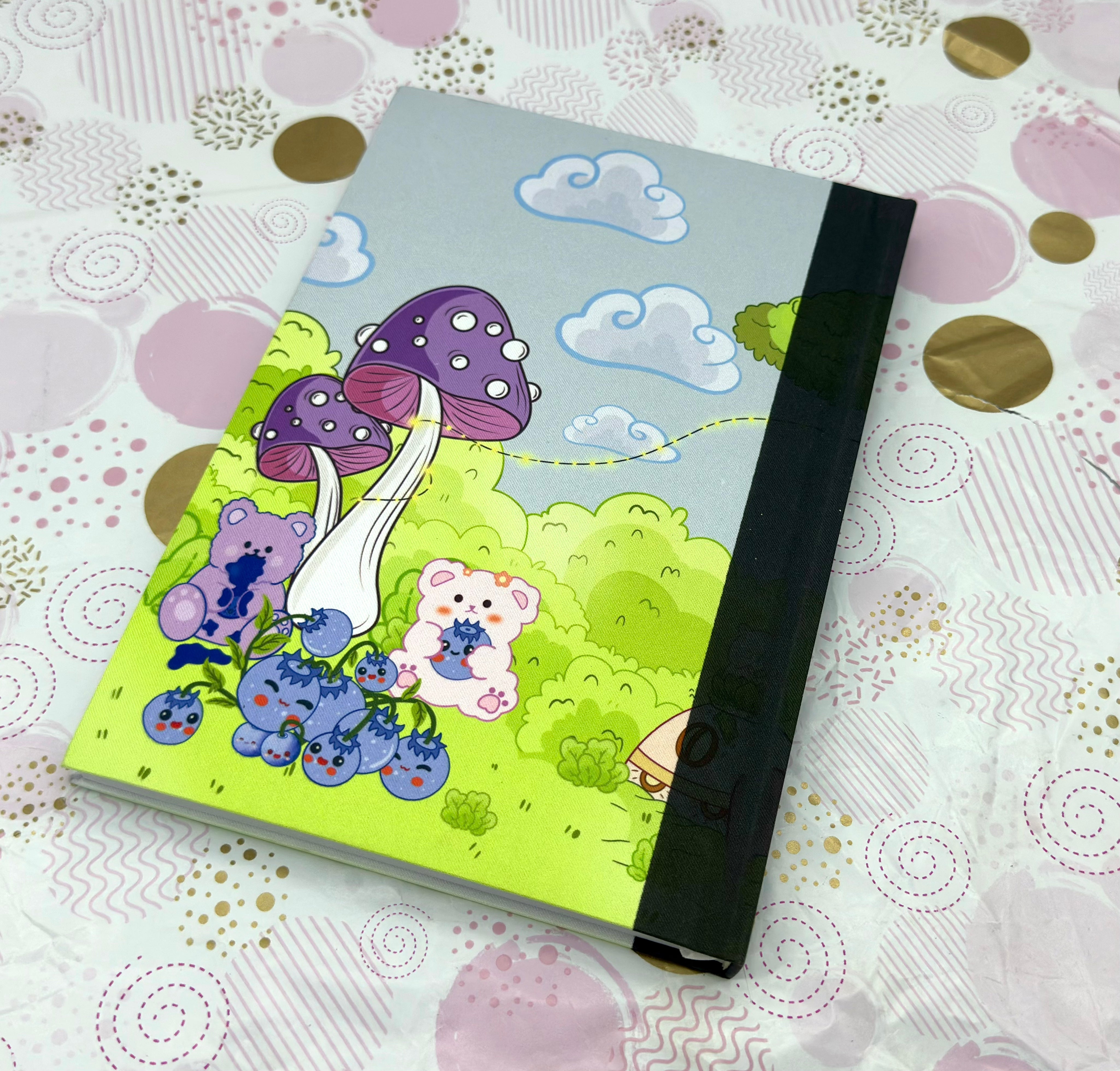 Blue Bear-ies  Fabric Notebook