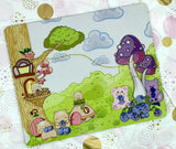 Cute Kawaii Mouse mat with Blue Bearies