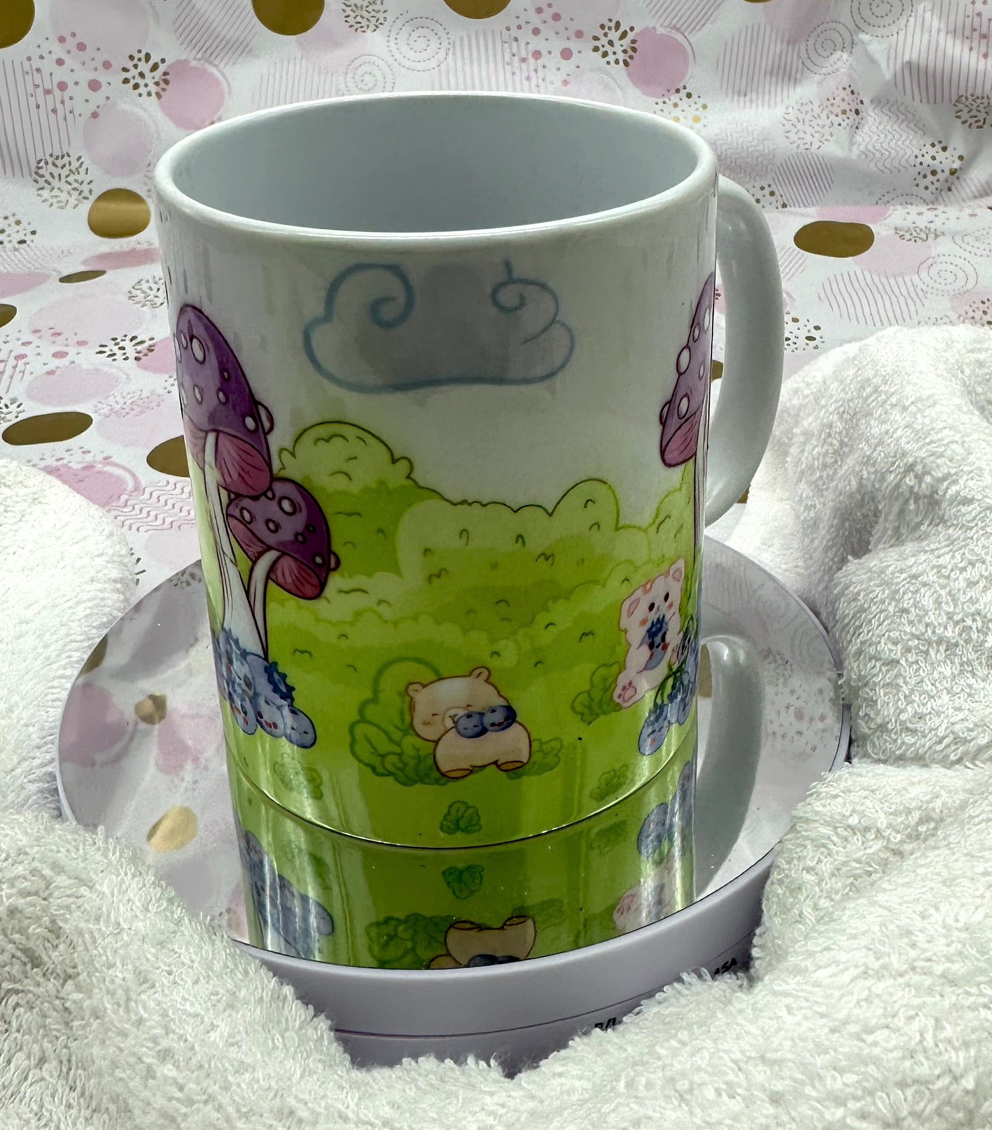 Blue Bear-ies Mug Coffee Mug/Cup Blueberries