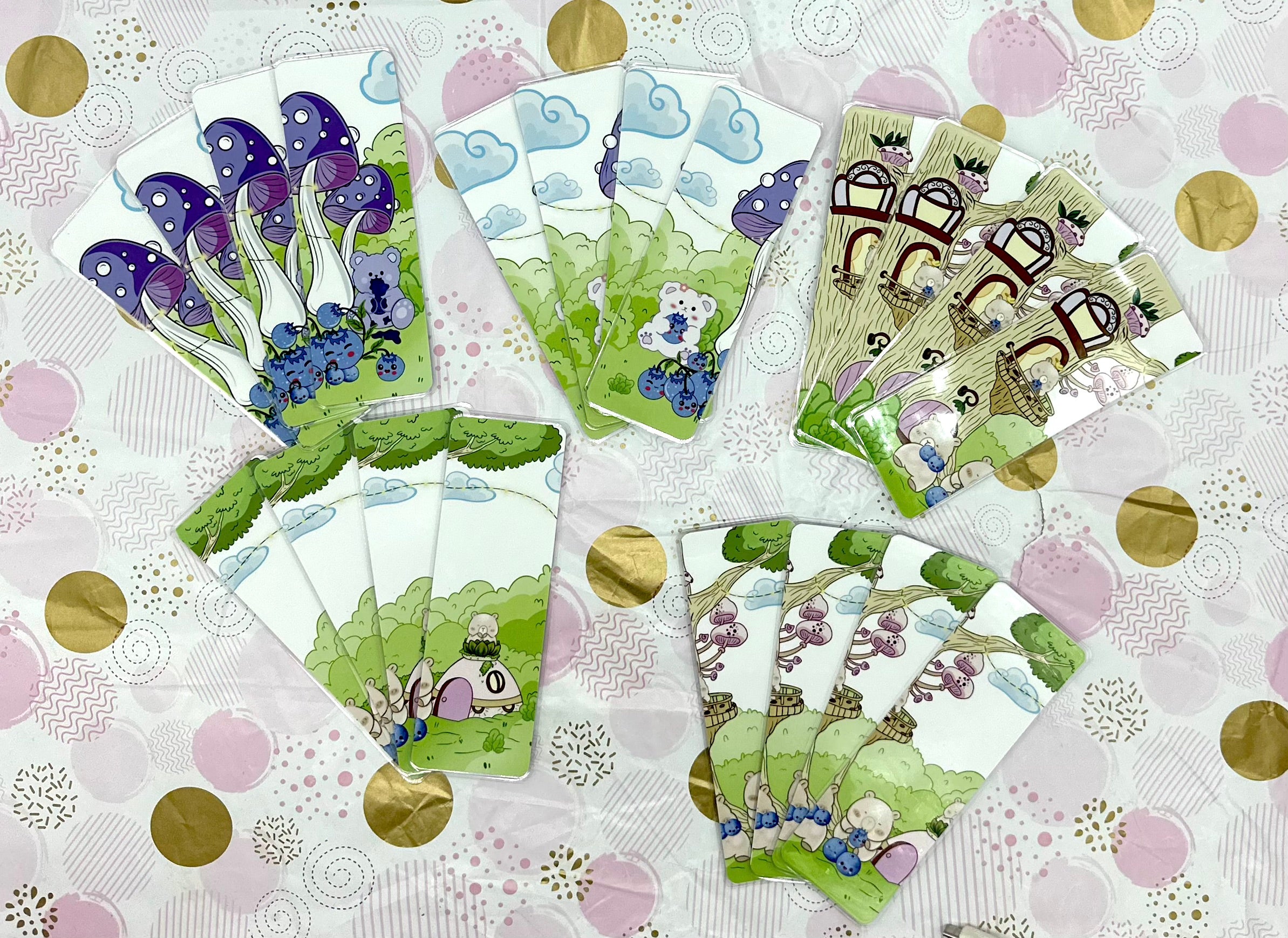 Blue Bear-ies Traditional Bookmark
