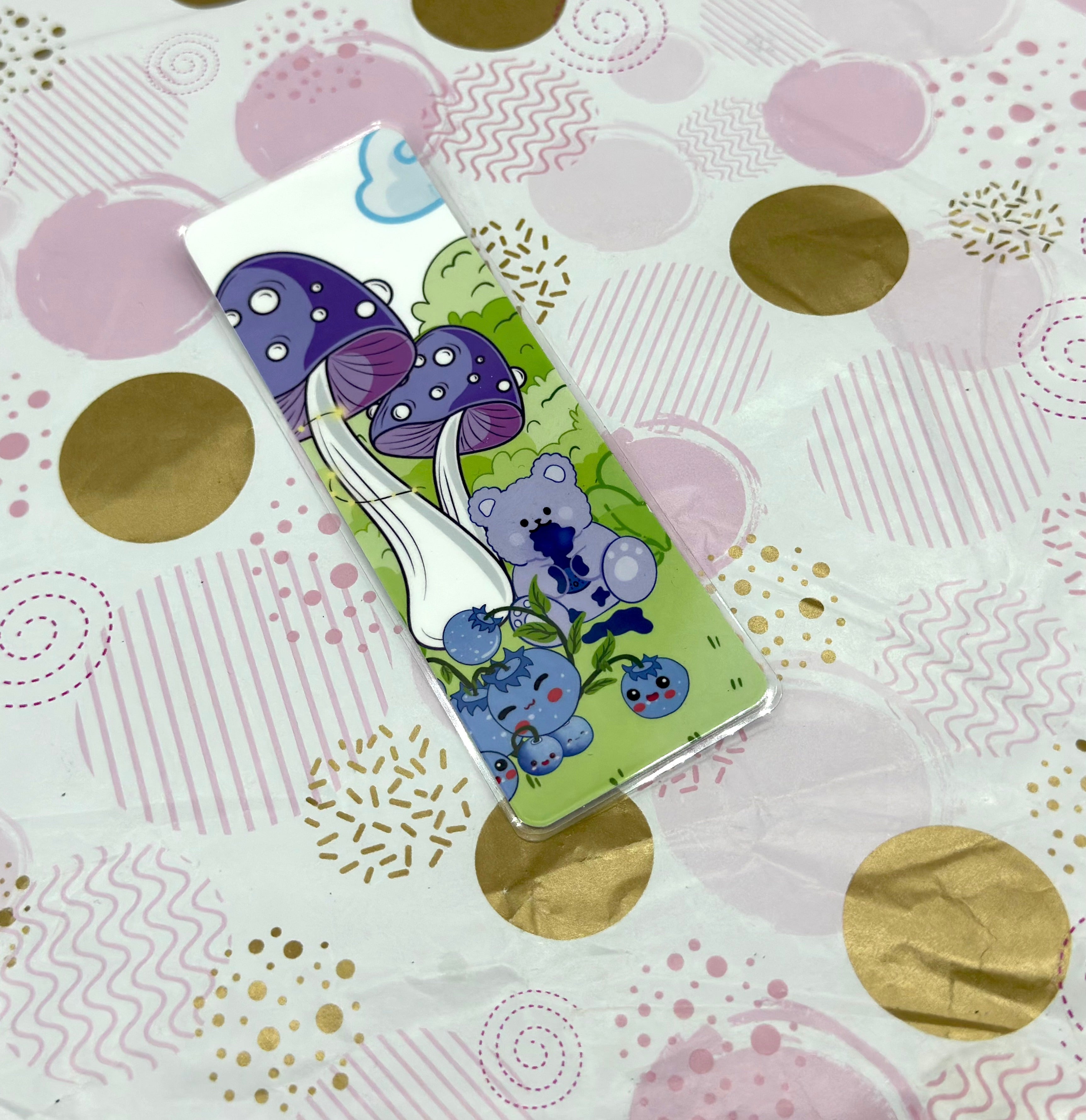 Blue Bear-ies Traditional Bookmark