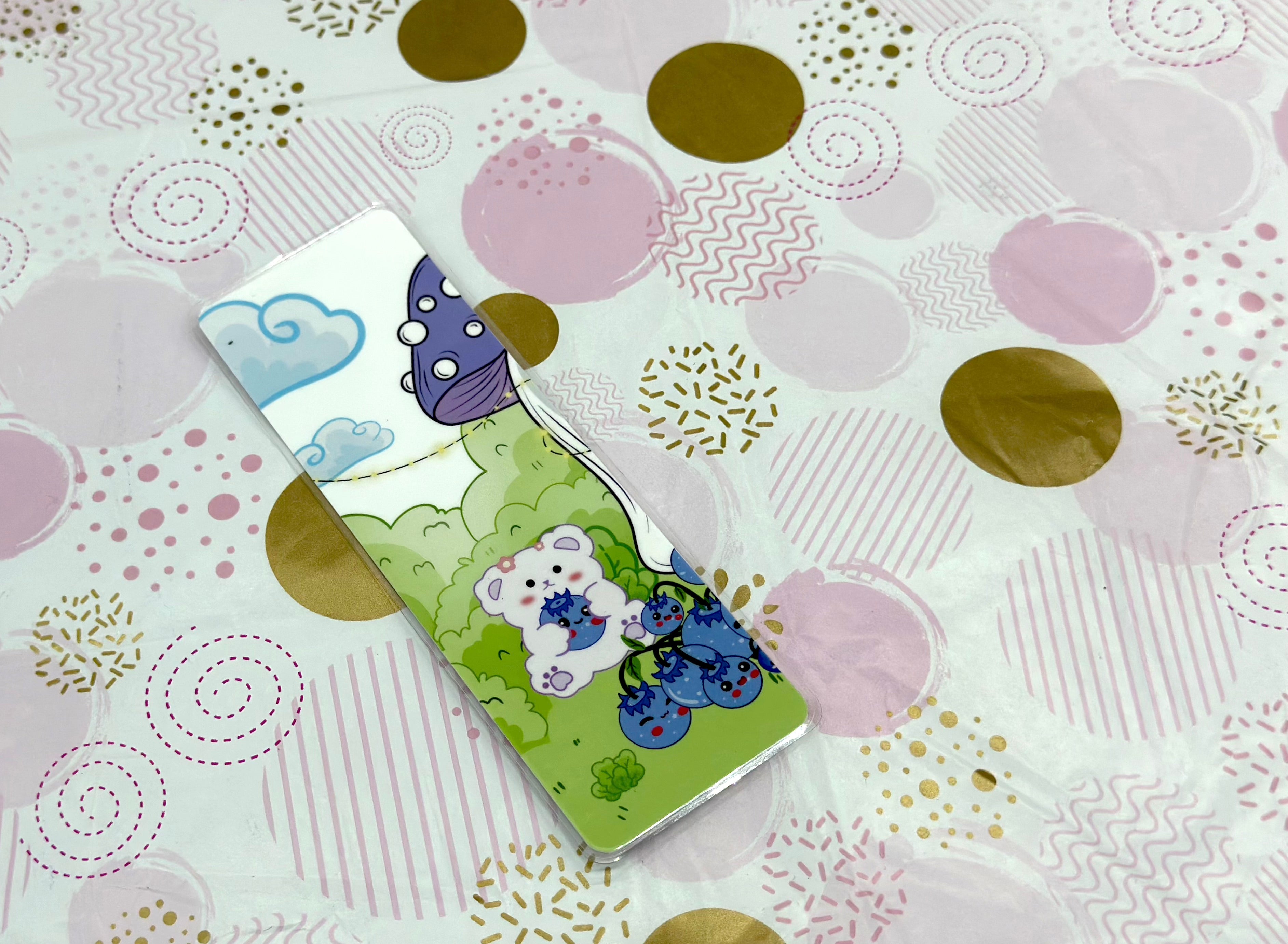 Blue Bear-ies Traditional Bookmark