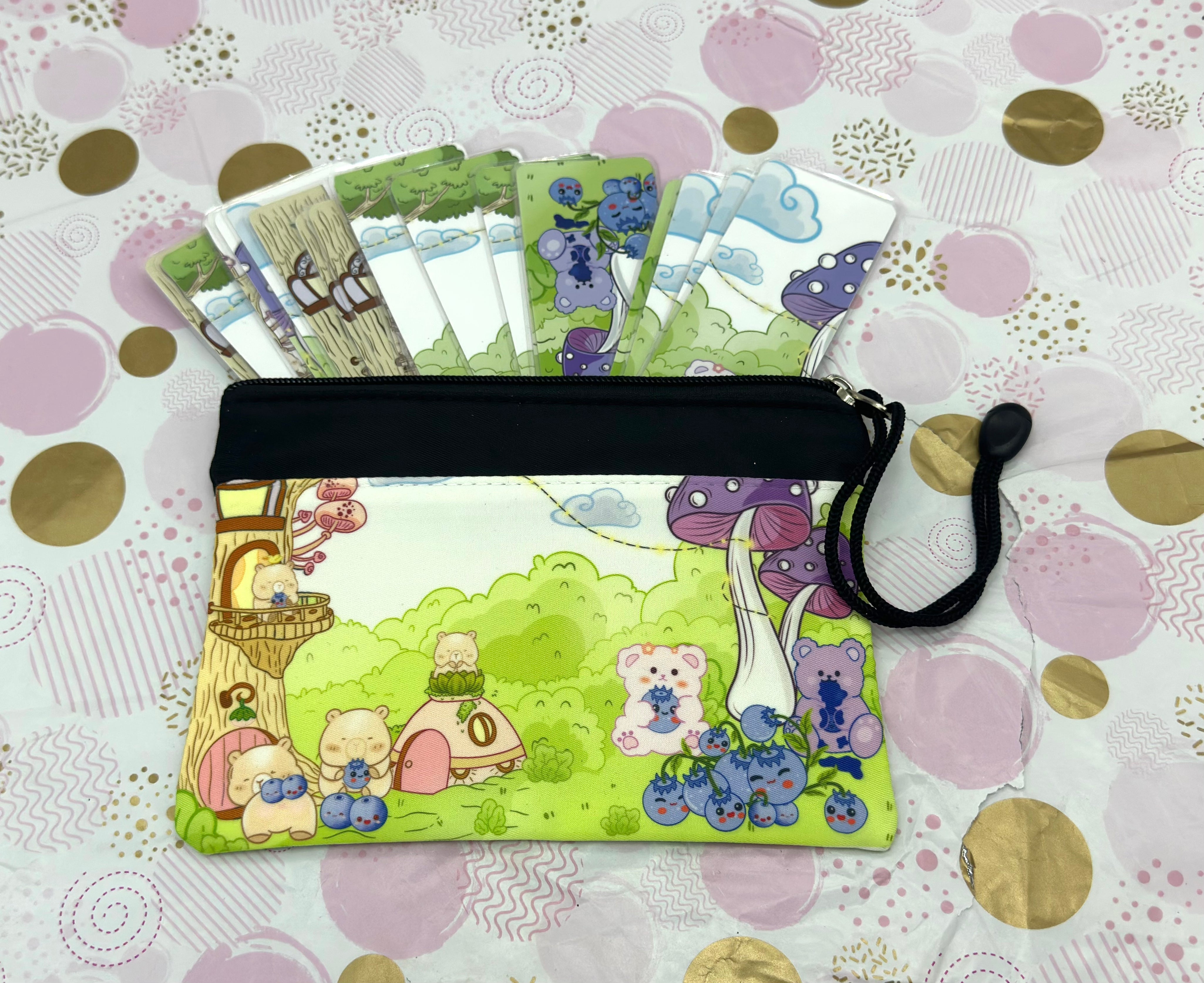 Blue Bear-ies Traditional Bookmark