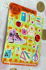 School Stuff Sticker Sheet