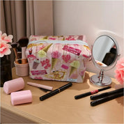 Ice Cream Quilted Makeup Bag Pouch Regular Barb Wire Designs