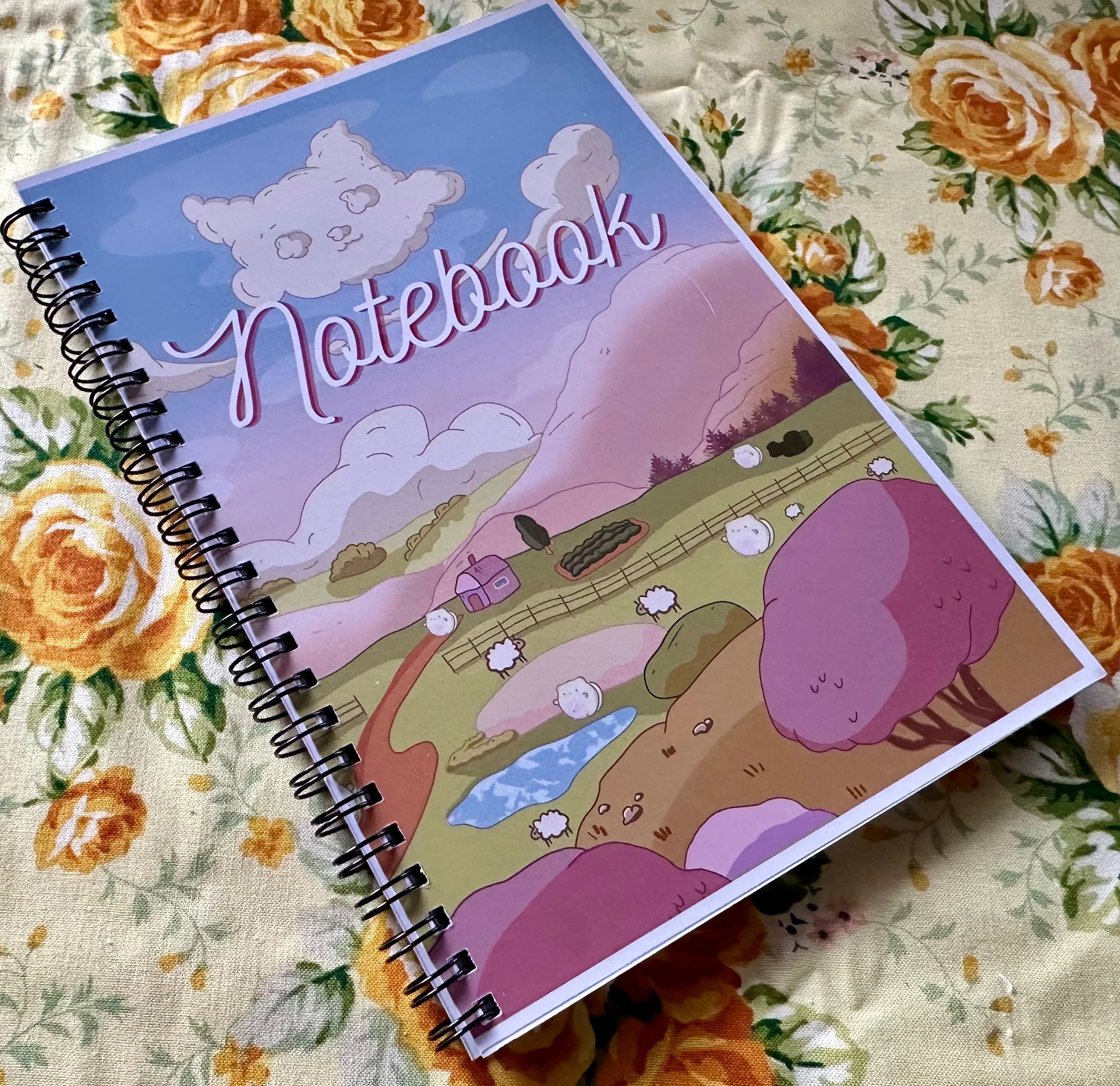 Farming Scenery Wire Bound Notebook/Journal