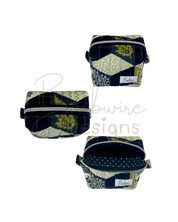 Tumbling Blocks Mini Toiletry/makeup pouch Barb Wire Designs