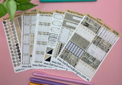 Newsprint Planner Sticker Set