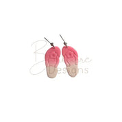 Pink Ombre Thong Earrings Barb Wire Designs
