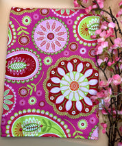 Handmade Small Sized Colourful Book Sleeve Kindle e-reader Cover - Barb Wire Designs Pink Mandala small