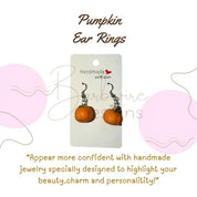 Pumpkin Dangle Ear Rings Barb Wire Designs