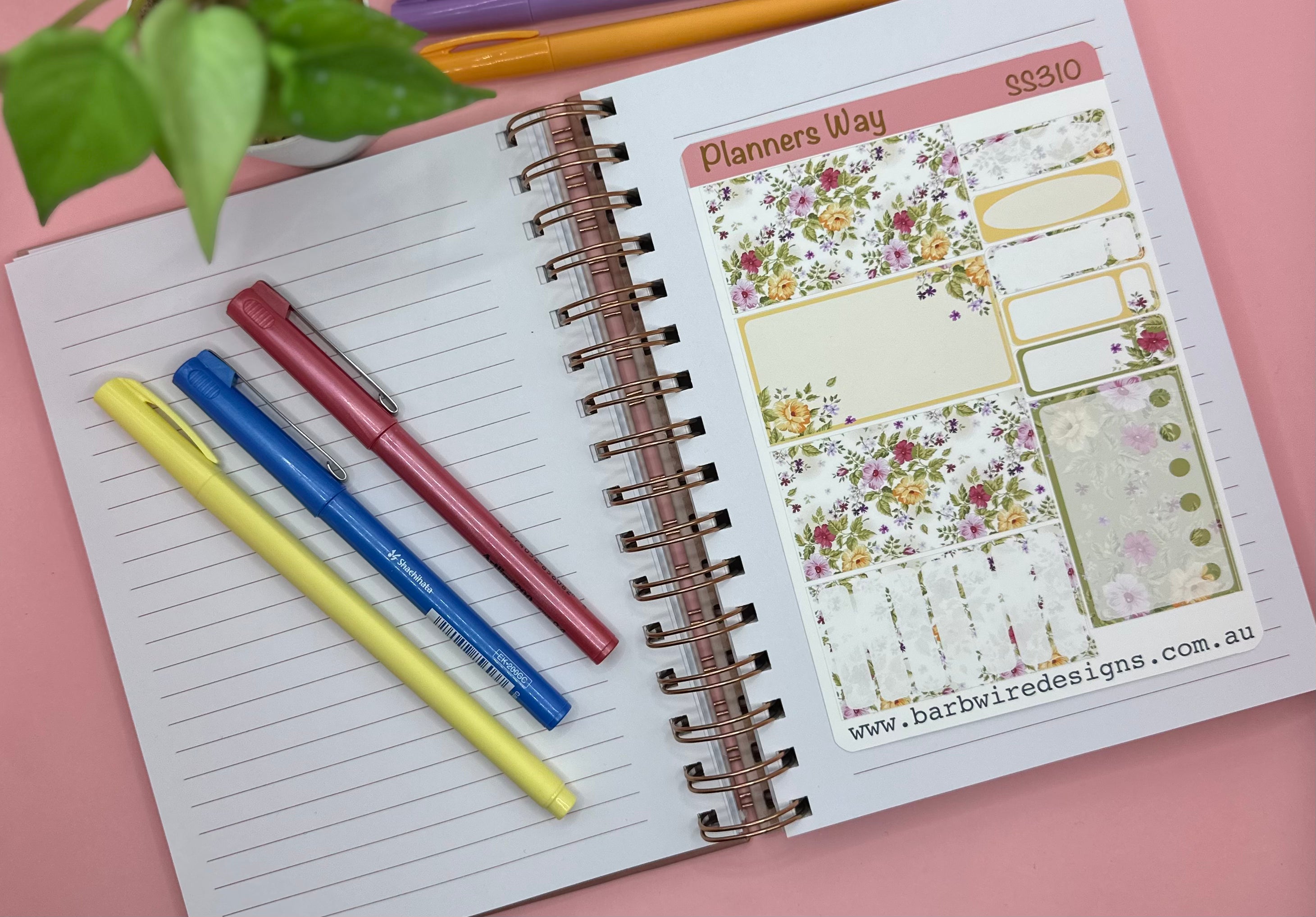 Spring Planner Sticker Sheet Set Barb Wire Designs