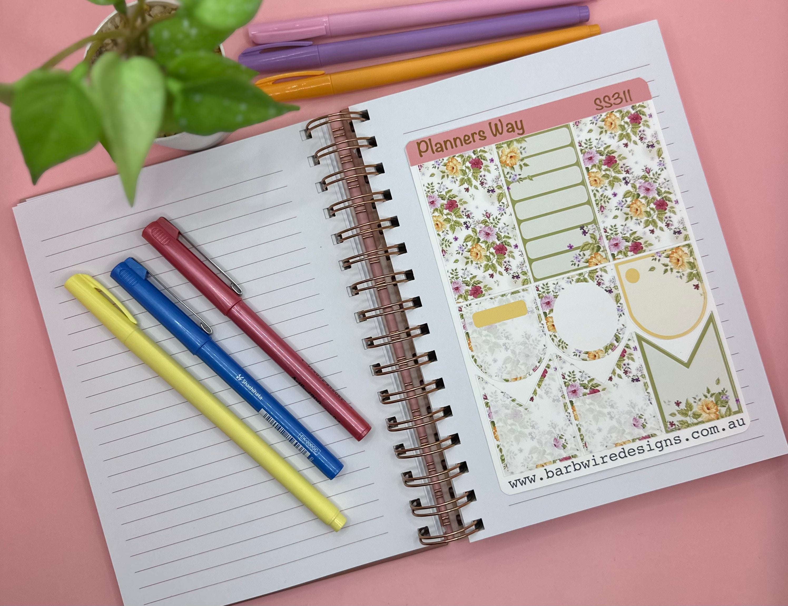 Spring Planner Sticker Sheet Set Barb Wire Designs