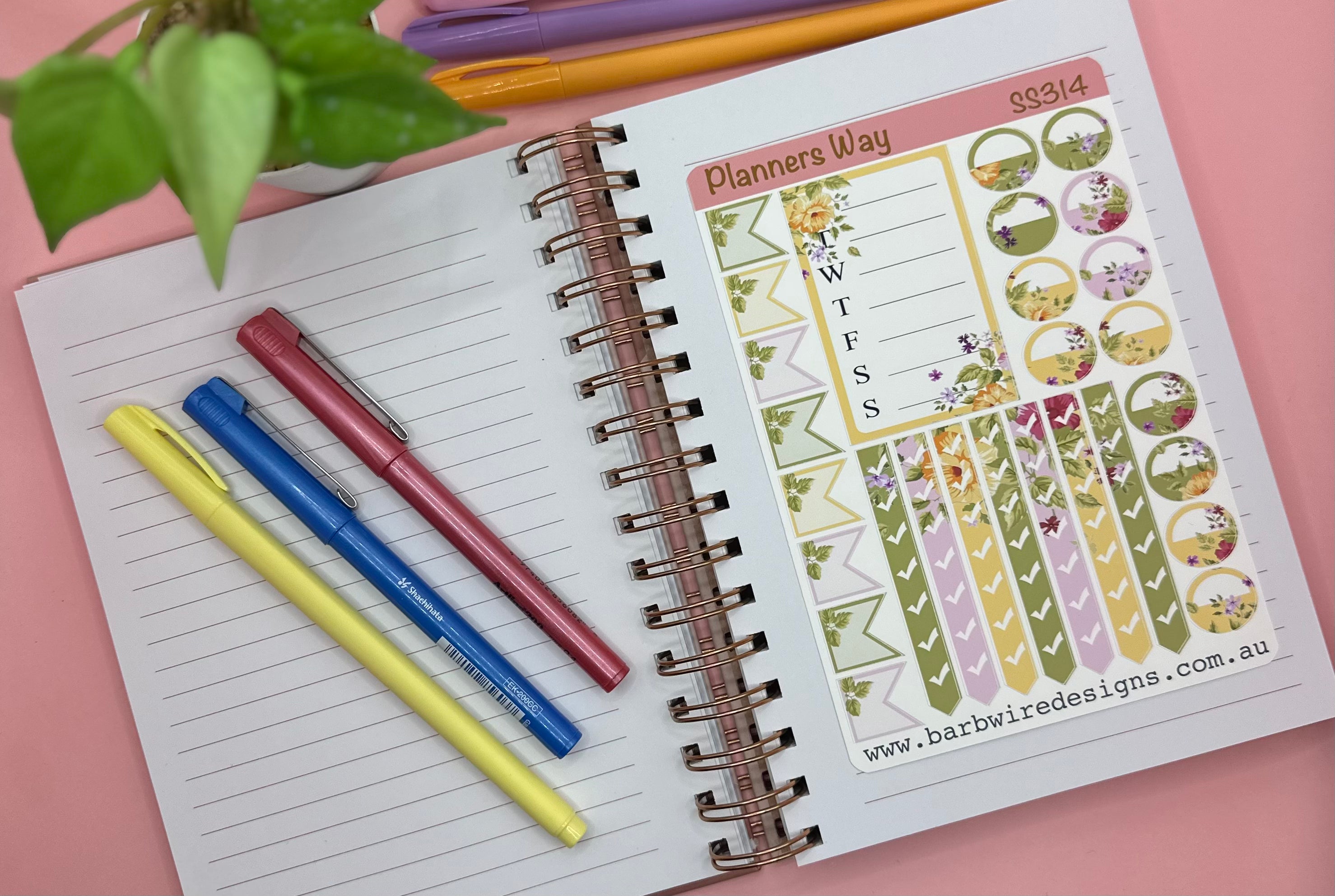 Spring Planner Sticker Sheet Set Barb Wire Designs