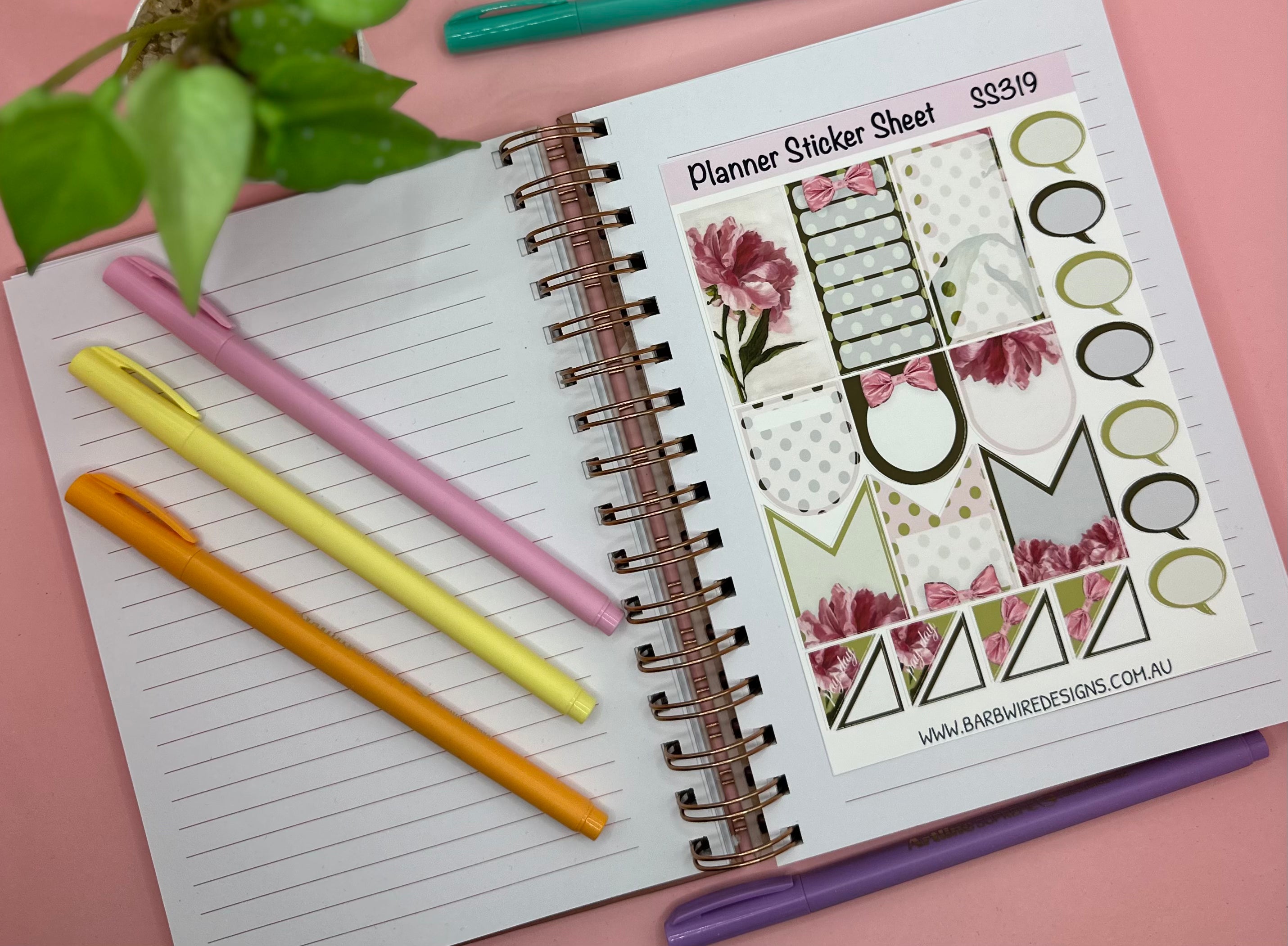 Romantic Planner Sticker Sheet Set
