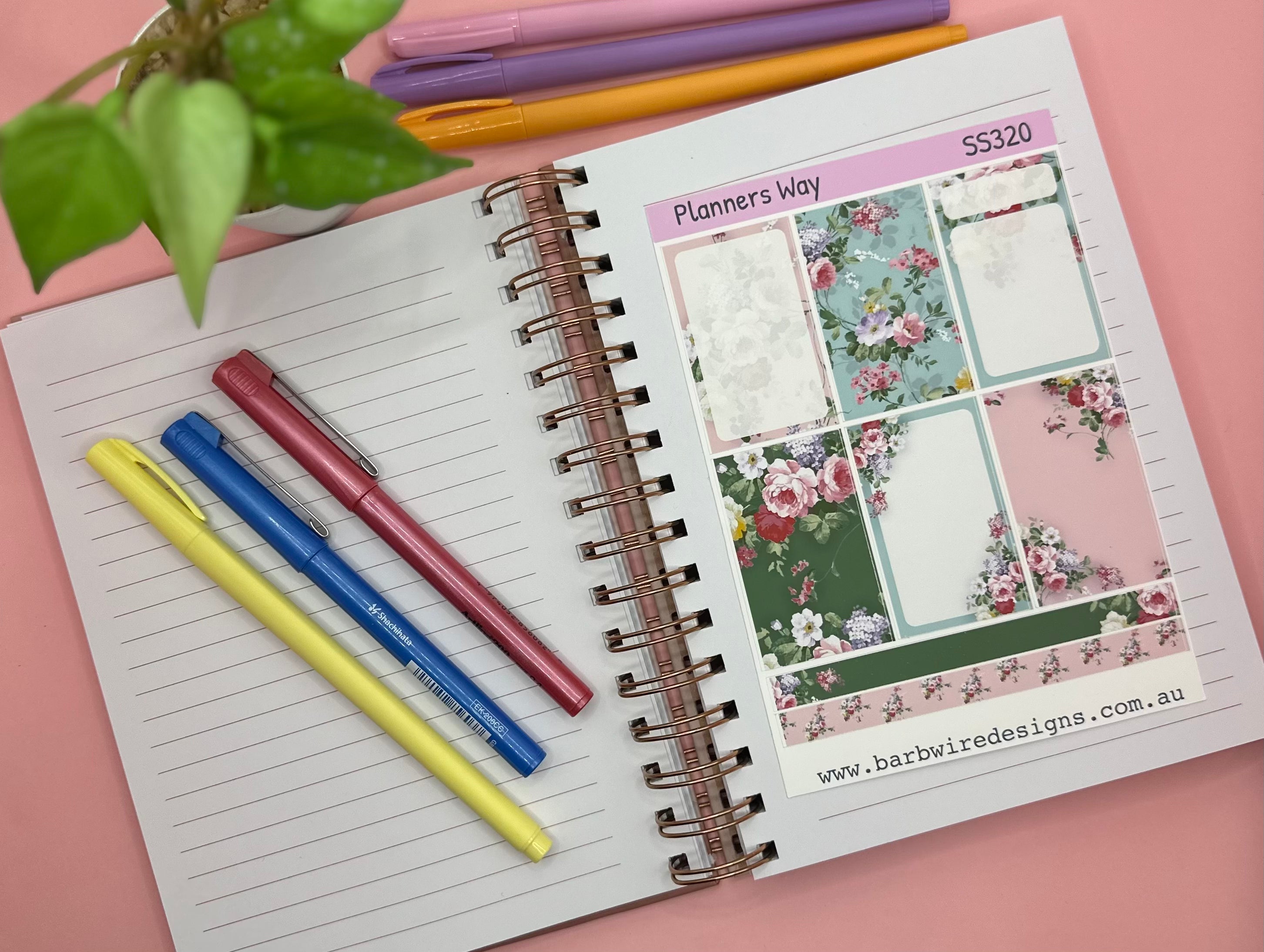 Summer Floral Planners Sticker Sheets