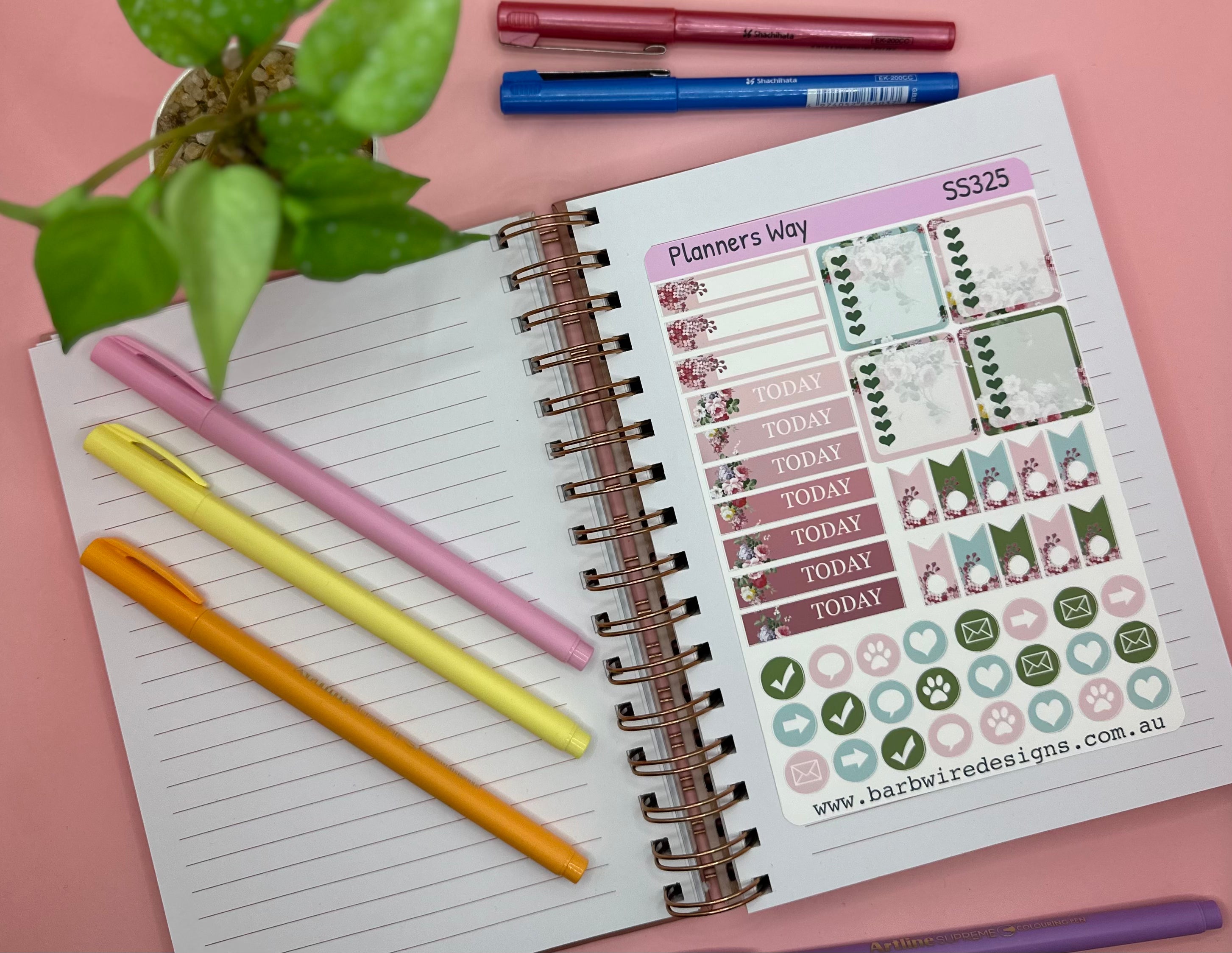 Summer Floral Planners Sticker Sheets