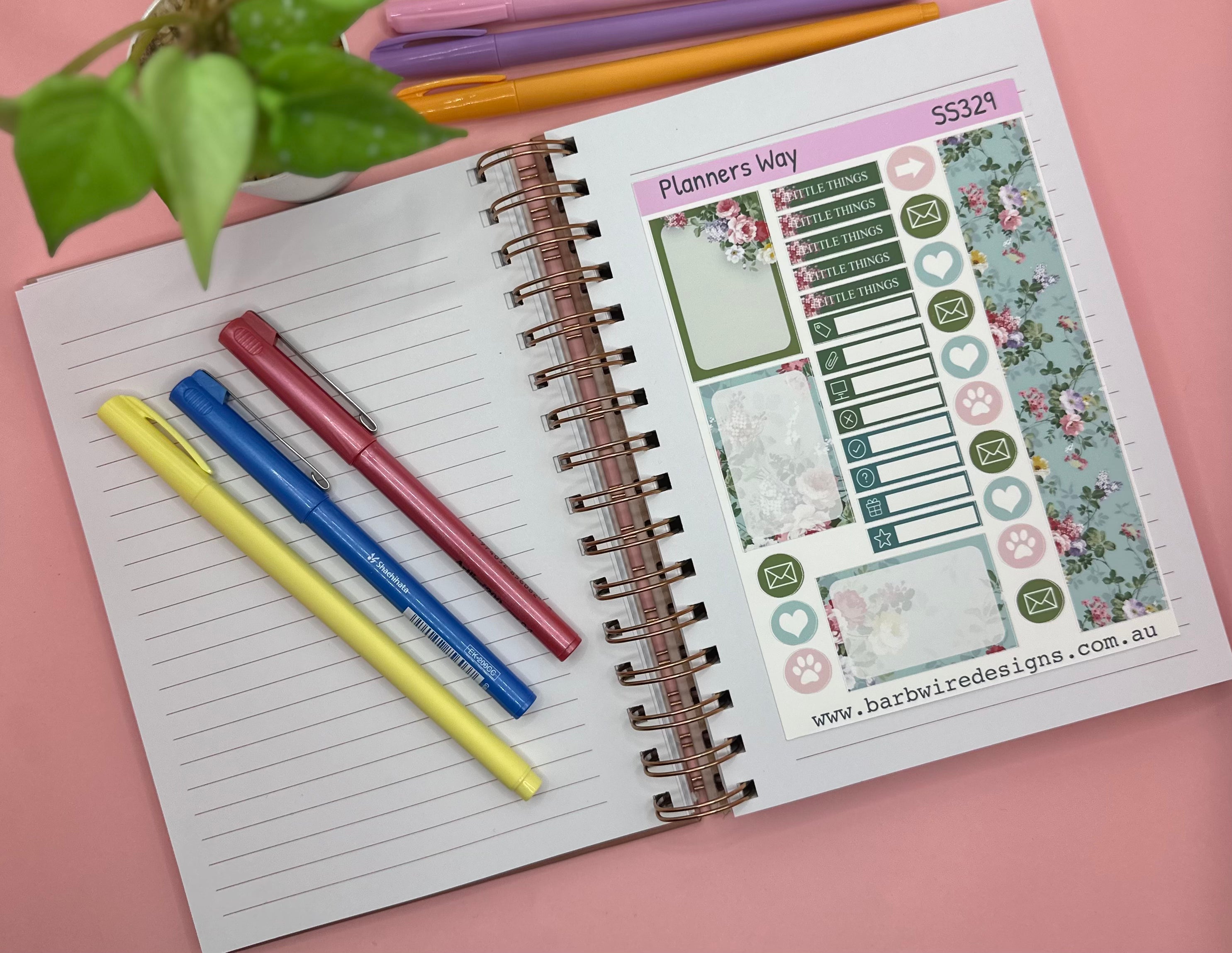 Summer Floral Planners Sticker Sheets