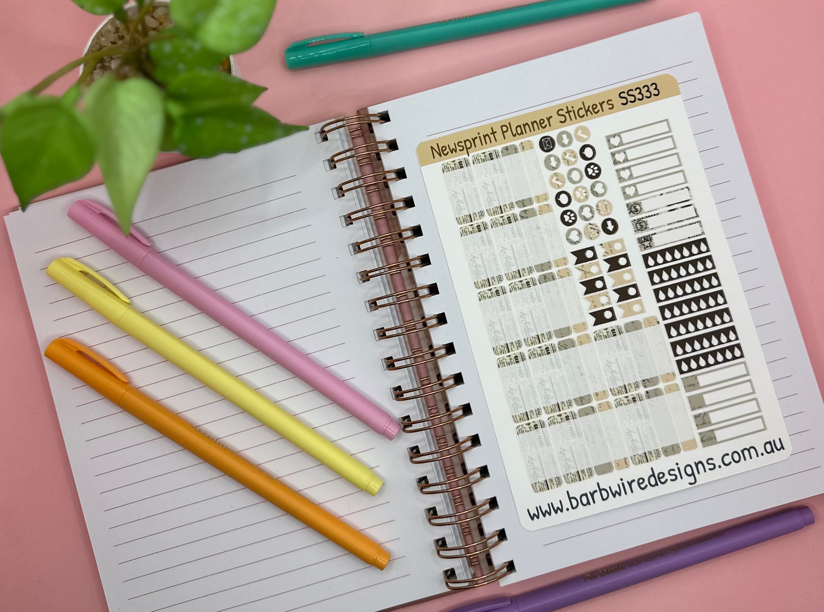 Newsprint Planner Sticker Set