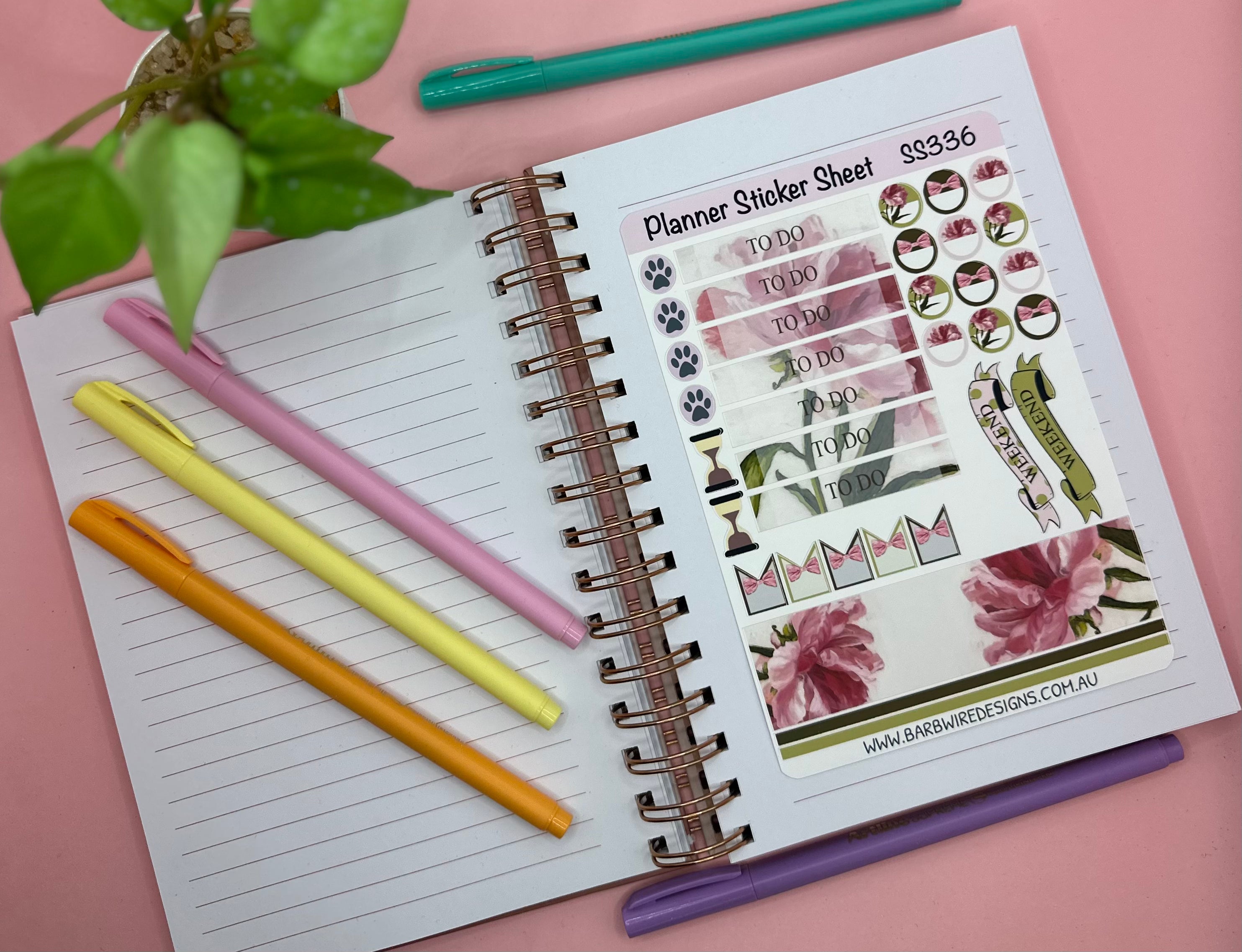 Romantic Planner Sticker Sheet Set