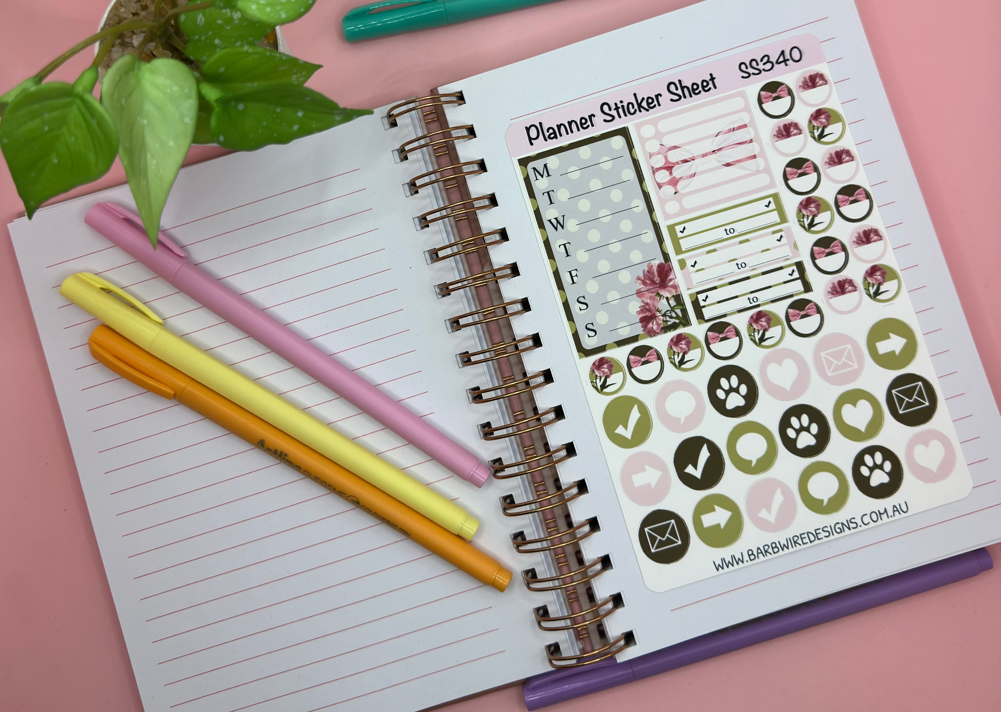 Romantic Planner Sticker Sheet Set