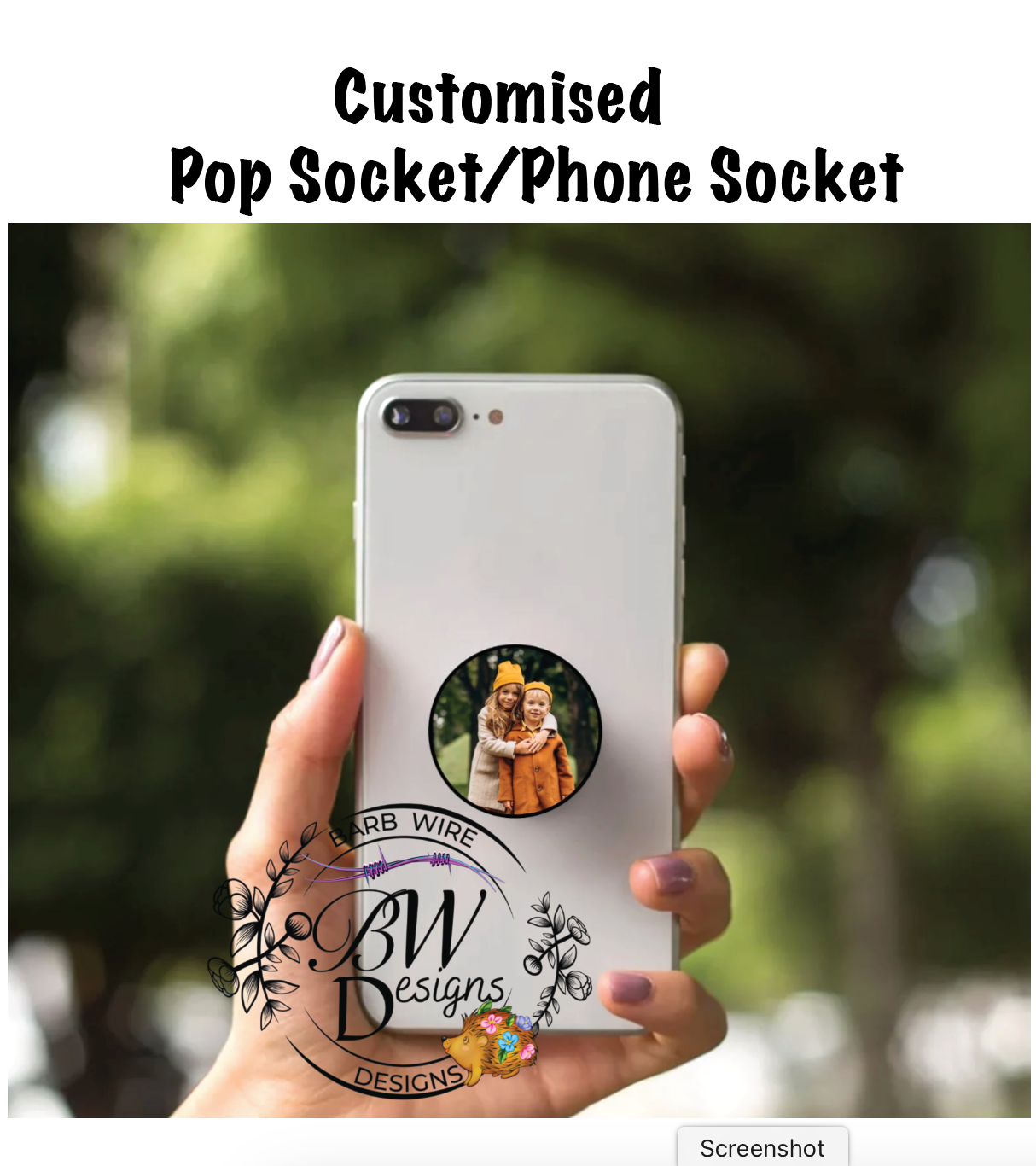 Customised Phone socket/pop Socket
