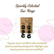 Celestial Sparkly Earrings Barb Wire Designs