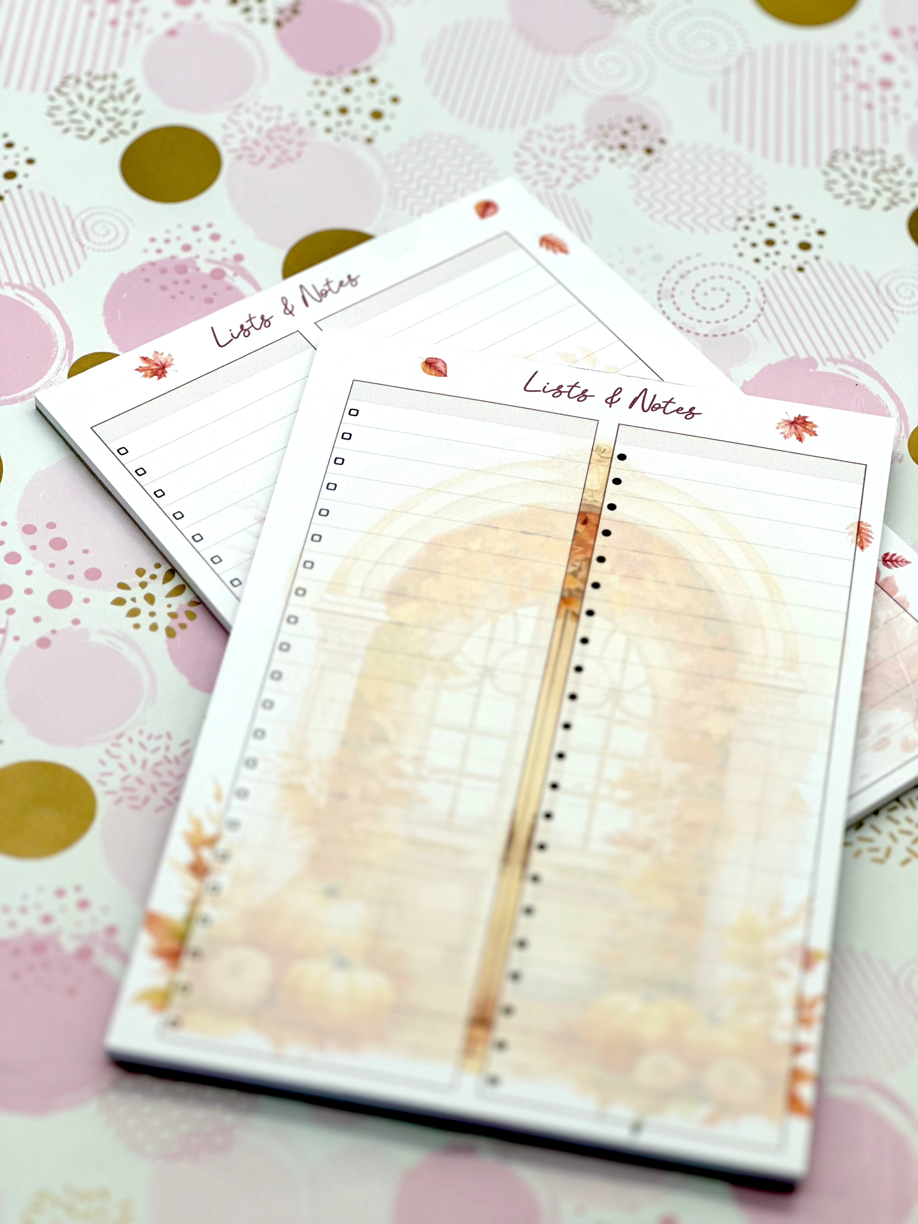 A5 Autumn Leaves Note Pad To DO List Pad