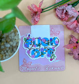 Fuck Off Floral Blue Magnetic Bookmark