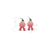Pink Ombre Thong Earrings Barb Wire Designs