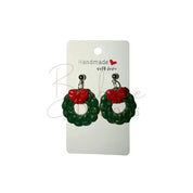 Christmas Wreath Ear Rings Barb Wire Designs