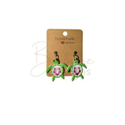 Turtles Earrings Handmade Resin Dangle Earrings Barb Wire Designs