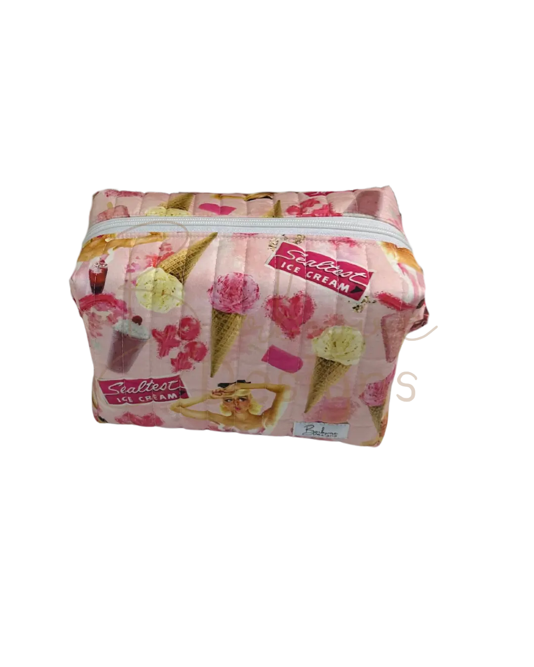 Ice Cream Quilted Makeup Pouch Regular Barb Wire Designs