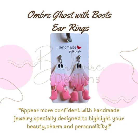 Pink Ombre Thong Earrings Barb Wire Designs