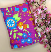 Handmade Small Sized Colourful Book Sleeve Kindle e-reader Cover - Barb Wire Designs pink floral