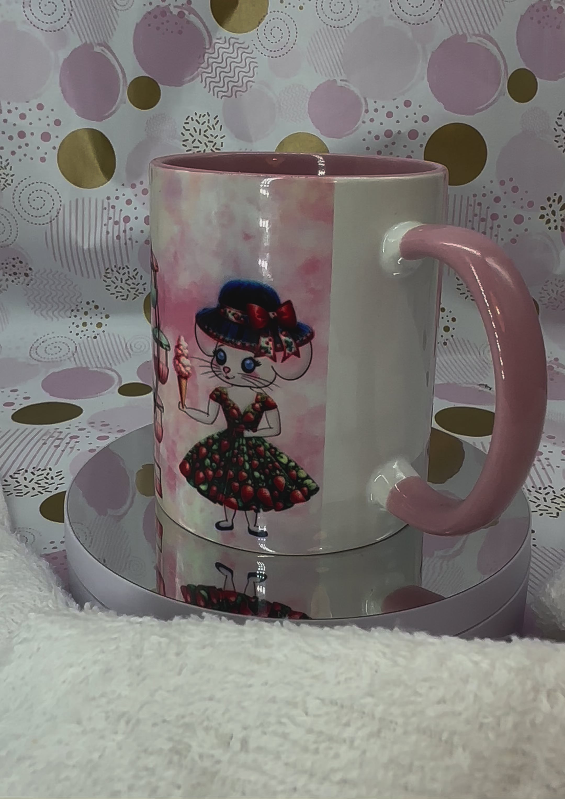 Pink Strawberry Lane Mug/Cup