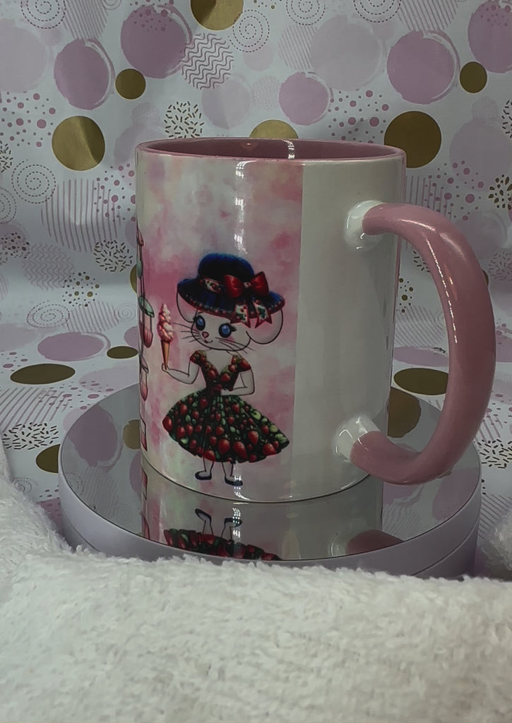 Pink Strawberry Lane Mug/Cup